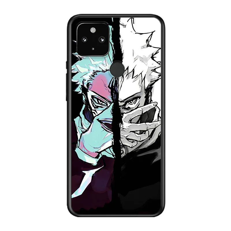 

Hot Anime Jujutsu Kaisen Soft TPU Silicone Black Cover For Google Pixel 5 4A 5G 4 XL Phone Case