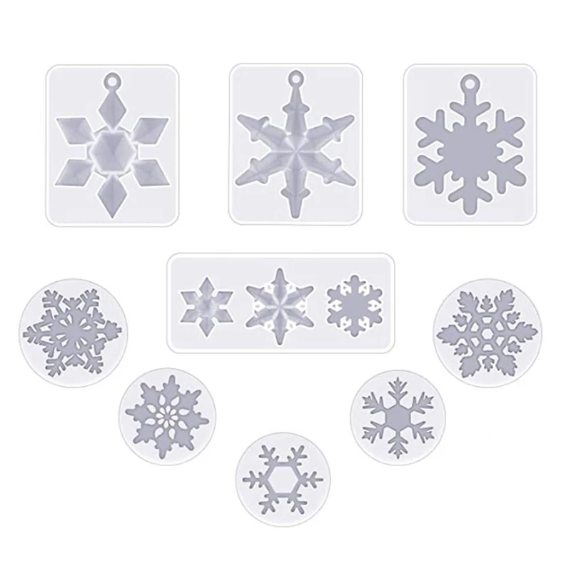 

Набор силиконовых снежинок для изготовления ювелирных изделий, 9 шт.