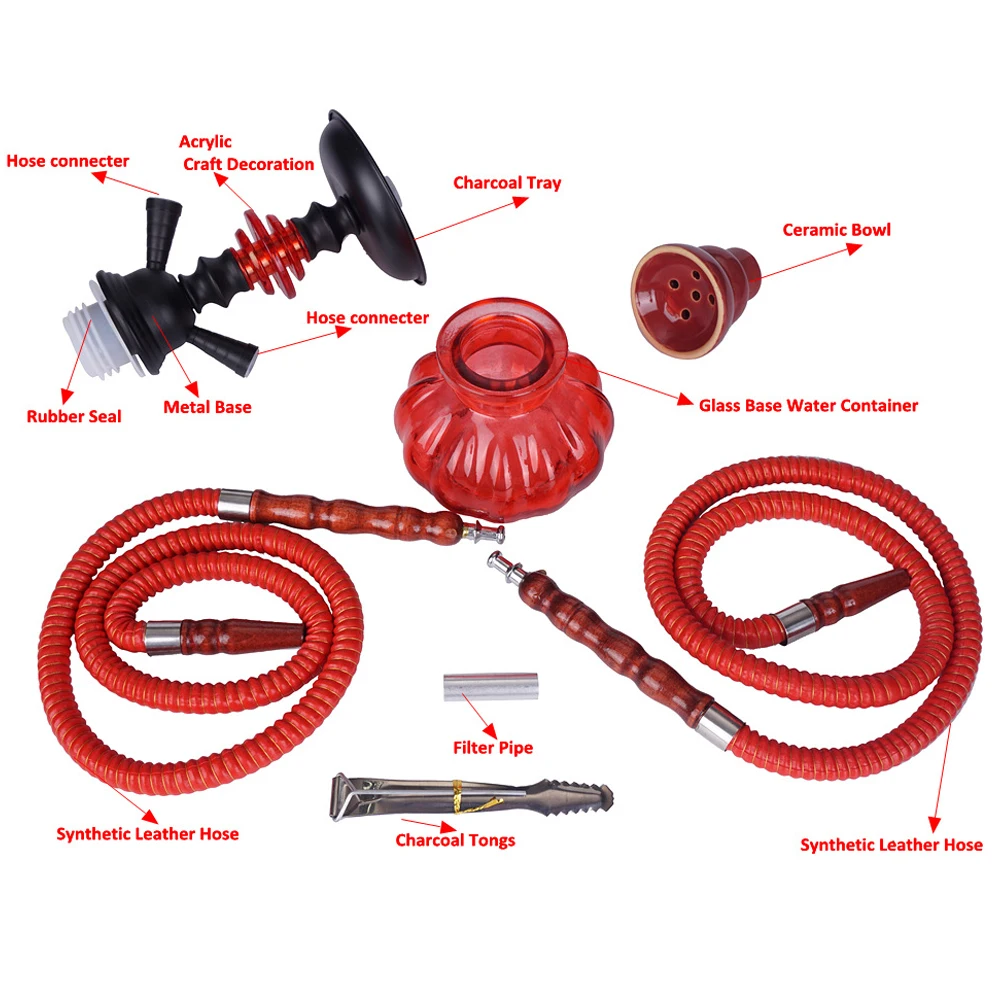 Двойной шланг маленький стеклянный товар набор из керамической чаши