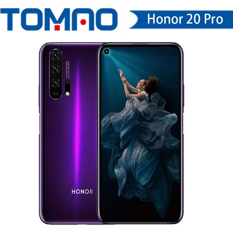 Global Rom Смартфон Honor 20 Pro 8 ГБ 128/256 Kirin 980 Octa Core 6 26 дюйма FHD + 2340X1080P 48.0MP 32.0MP Отпечаток