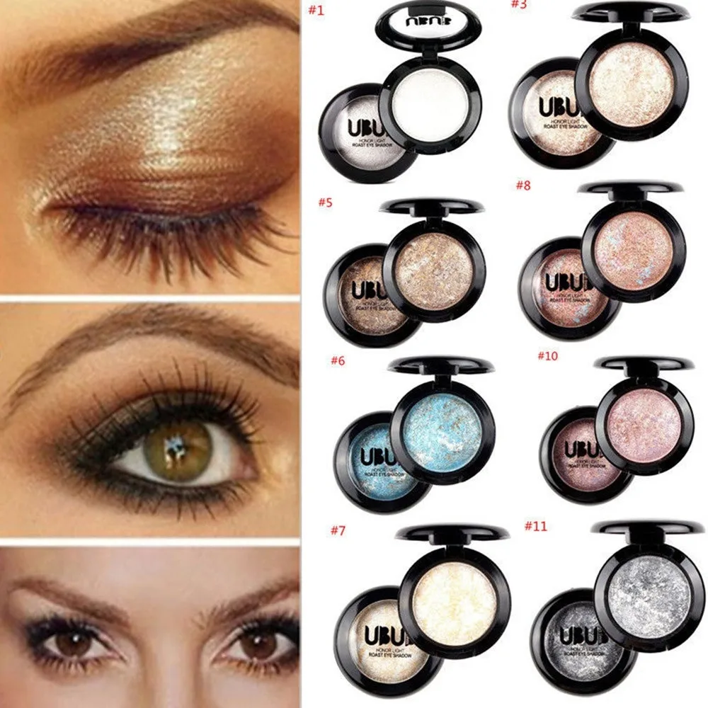 Профессиональные запеченные тени для век Пудра Палитра Мерцающие Металлические