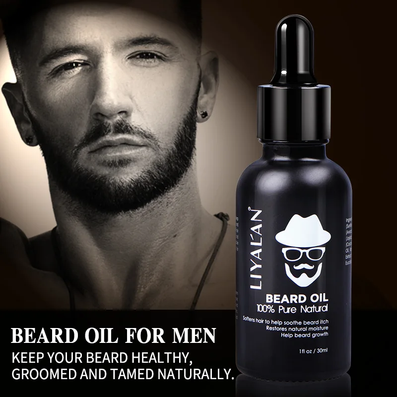 

30ML 24K Gold Beard Oil Essence Natural Hair Loss Products Leave-In Conditioner Groomed Beard Growth Serum