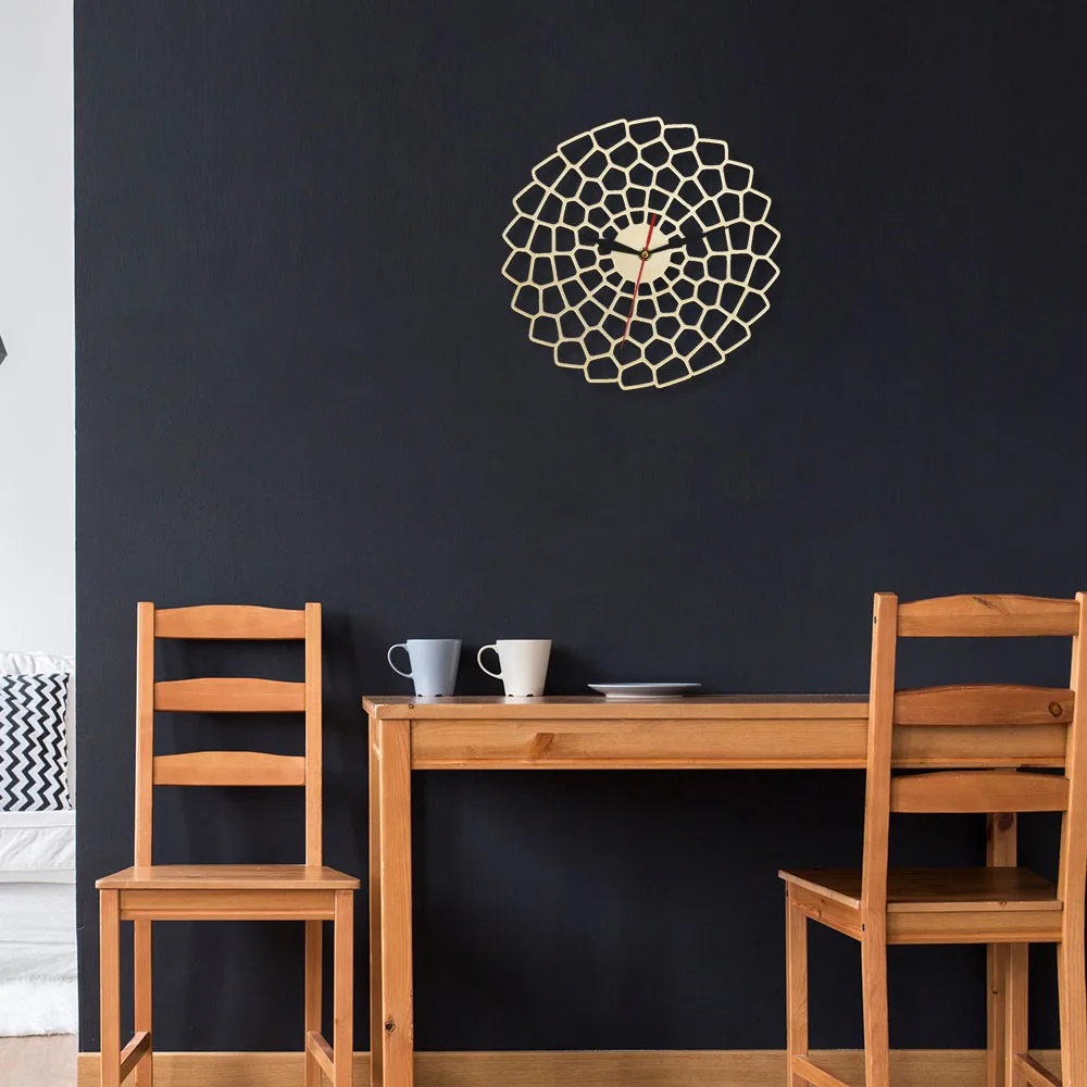 Минималистичные художественные бесшумные настенные часы деревянные