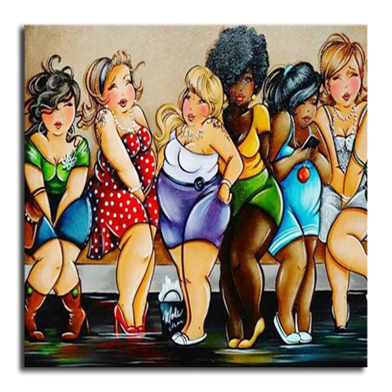 

5D алмазная живопись «сделай сам», вышивка крестиком «Толстая Леди», полноразмерная Алмазная вышивка, красивая женщина, полноразмерная круг...