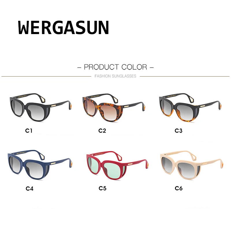 

WERGASUN Classic Punk Sunglasses Men Brand Designer Sunglasses Women Vintage Sun Glasses for Men Punk Oculos De Sol Gafas UV400