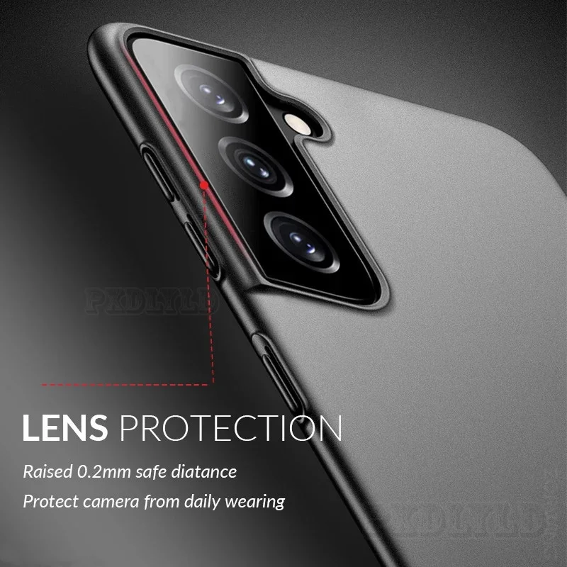 Тонкий чехол для телефона Samsung Galaxy S8 S9 S10 S10e S20 S21 Plus Note 8 9 10 20 Ultra A52 A72 жесткий матовый