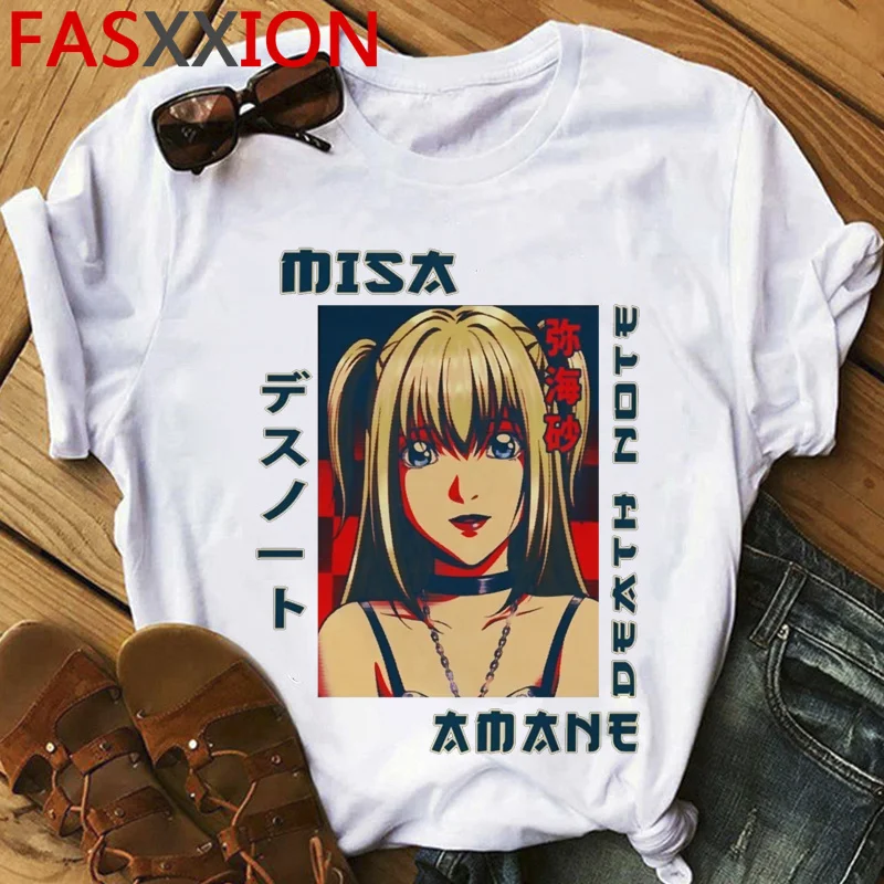 

Футболка женская с принтом из аниме «Death Note», топ с принтом Шинигами и рюком, одежда для пары, в эстетике гранж ольччан