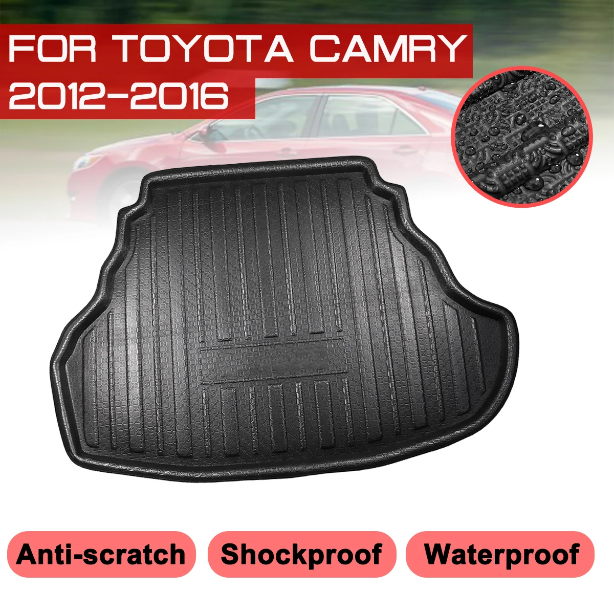 

Для Toyota Camry 2012 2013 2014 2015 2016 автомобильный напольный коврик Ковер задний багажник защита от грязи