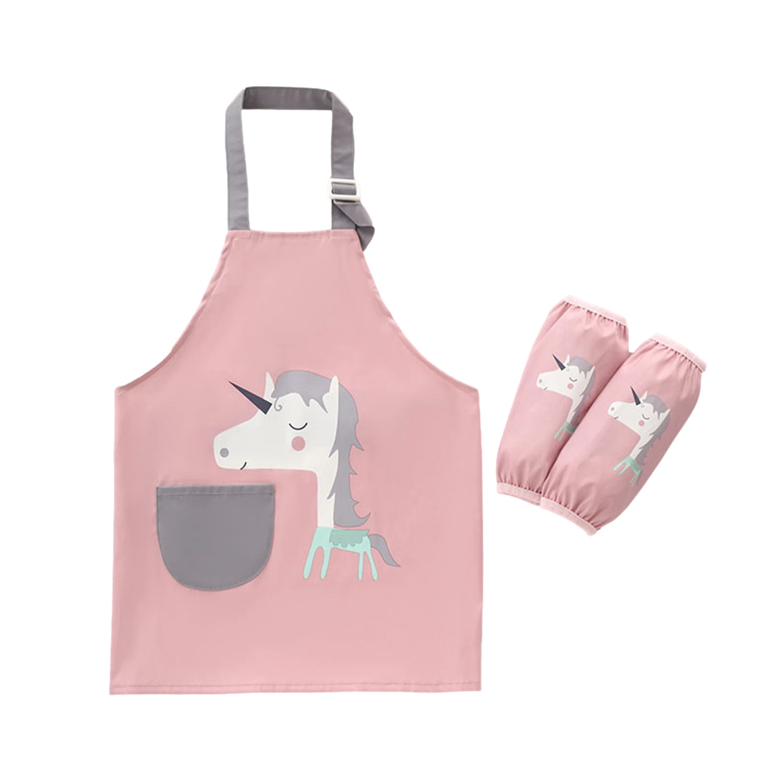 

Children Painting Apron With Long Sleeve Waterproof Polyester Kids Apron For Cooking Pretend Play Toys Baby Bibs