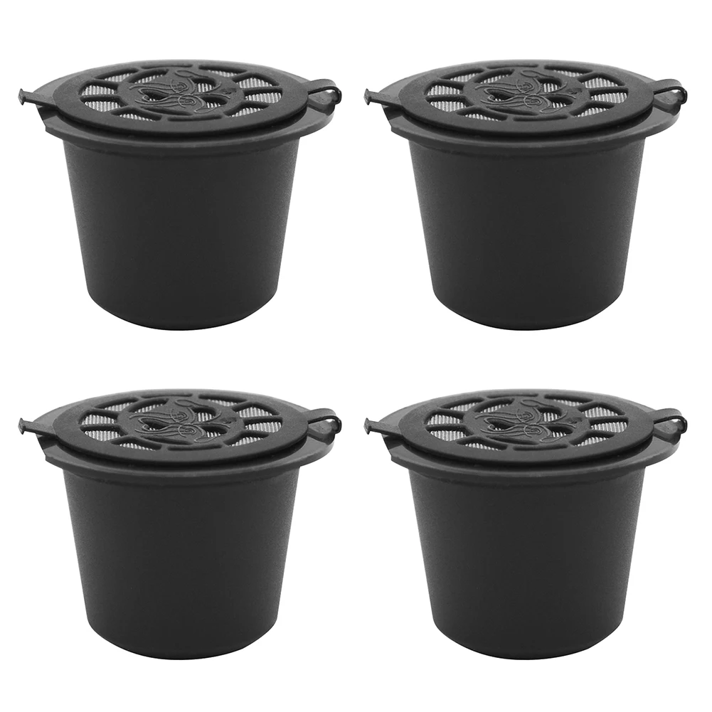Черный 4 шт./компл. фильтр для кофе многоразовый Nescafe dolcegusto многоразовая кофейная капсула Nespresso экологически чистые чайные Корзины - Цвет: Черный