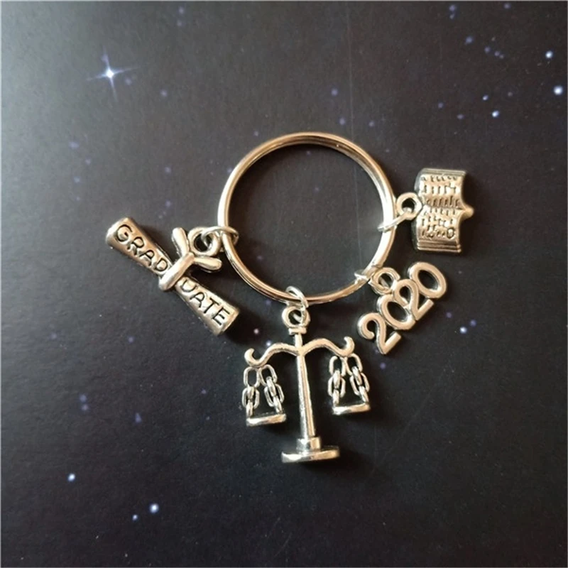 

3pcs 2020 Graduation Keychain, Graduate Keychain, Book Keychain, Scale Keychain, Scales of Justice, Graduation Gift
