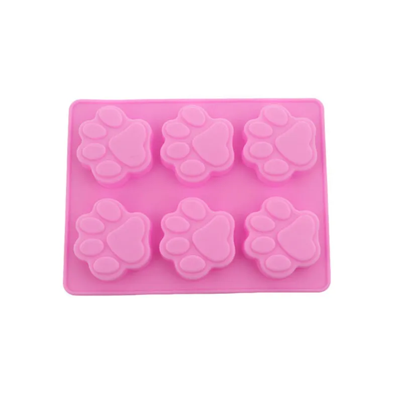 

Silicone Mold Lovely Dog Paw Pattern Ice Cube Soap Fondant Decoration Silikon Form Cake Decorating Tools Kitchen Baking Tools