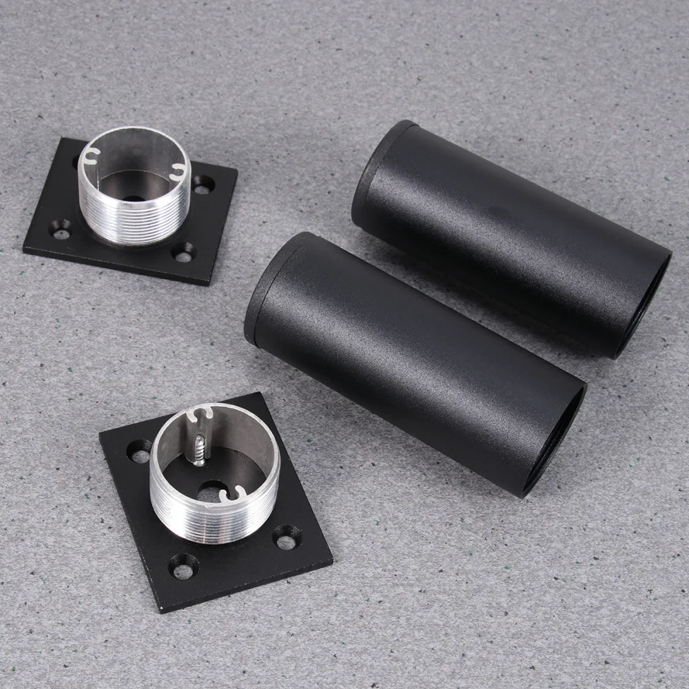 

4 Pcs Space Aluminum Alloy Furniture Support Feet Adjustable Replacement Cabinet Legs Sofa Coffee Table Support Legs (Black)
