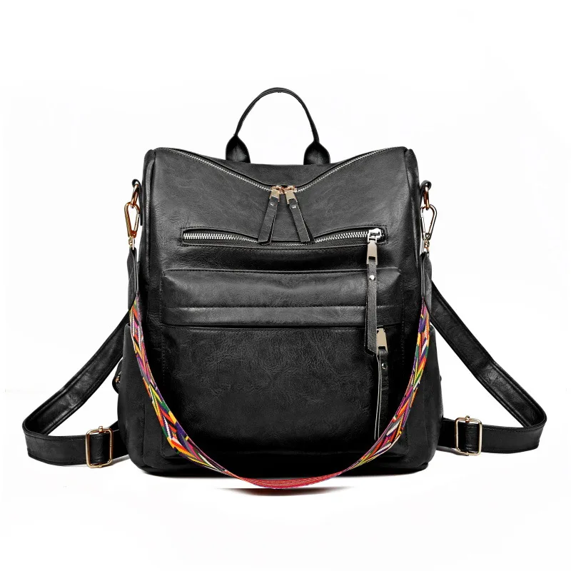 

Luxury Female Backpacks High Quality Leather Backpack For girls Ribbon School Bags Large Shoulder Bag