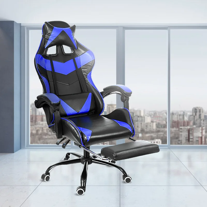 

Leather Office Gaming Chair Home Internet Cafe Racing Chair WCG Gaming Ergonomic Computer Chair Swivel Lifting Lying Gamer Chair