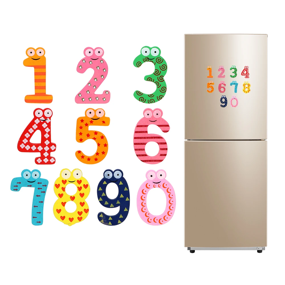 10 шт./компл. цифры холодильник магнитная наклейка на деревянная доска объявлений