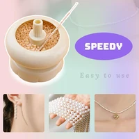 manual fast beader connection bead spinner jewelry bracelet making bead string tool wooden crafts diy making bead spinner holder