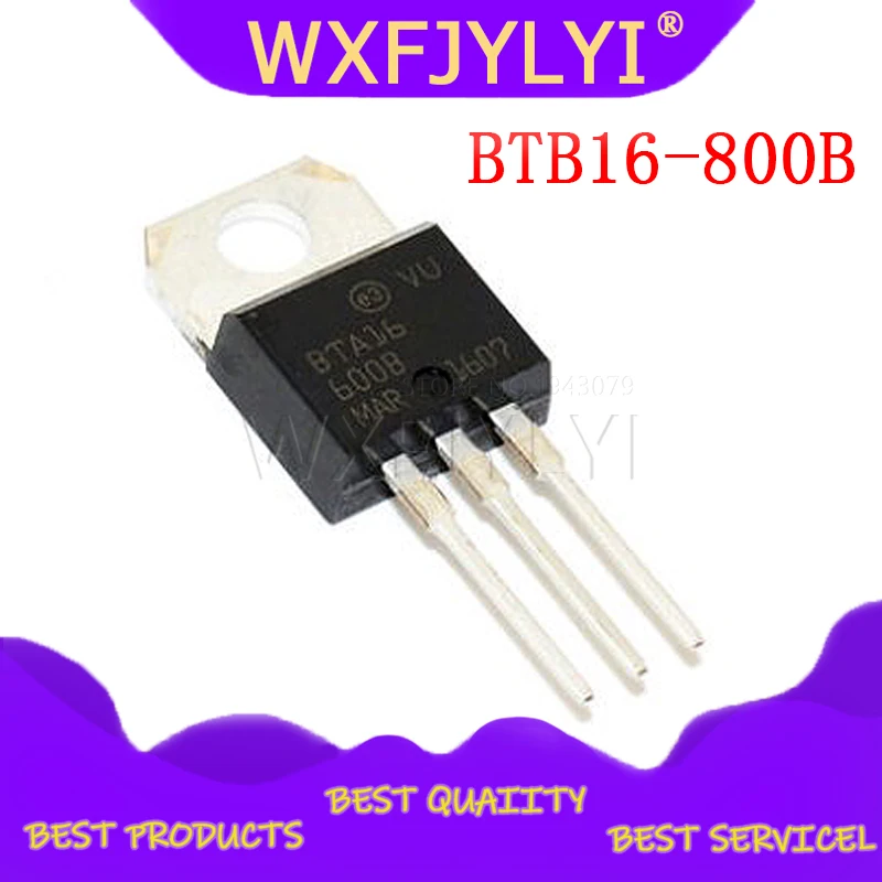 10 шт., новые оригинальные Триаки BTB016 на 16 ампер, 800 в TO-220 В, для BTB16-800B, BTB016