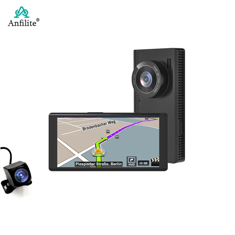 Видеорегистратор Anfilite 5 дюймов 4G Android 8 1 2 + 16 ГБ GPS навигация ADAS FHD 1080P Автомобильный