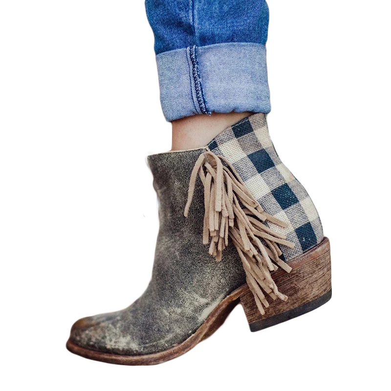 Vogue Tassel Women Boots Autumn Ladies Ankle Winter WoMen Shoes Pointed Toe Plus Size | Обувь