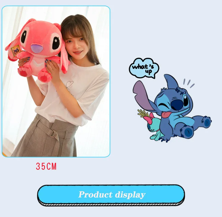 20-80 см аниме Лило и Ститч детские игрушки Kawaii Ститч плюшевые игрушки куклы милые Стич мягкие игрушки для детей подарок на день рождения