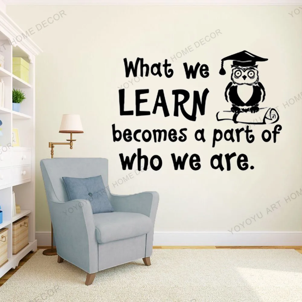 Творческие вдохновляющие цитаты для обучения настенные наклейки дизайн комнаты