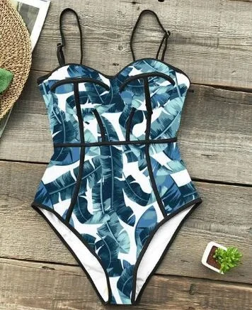 Купальник с высоким вырезом бразильский комплект бикини 2020 тропический принт