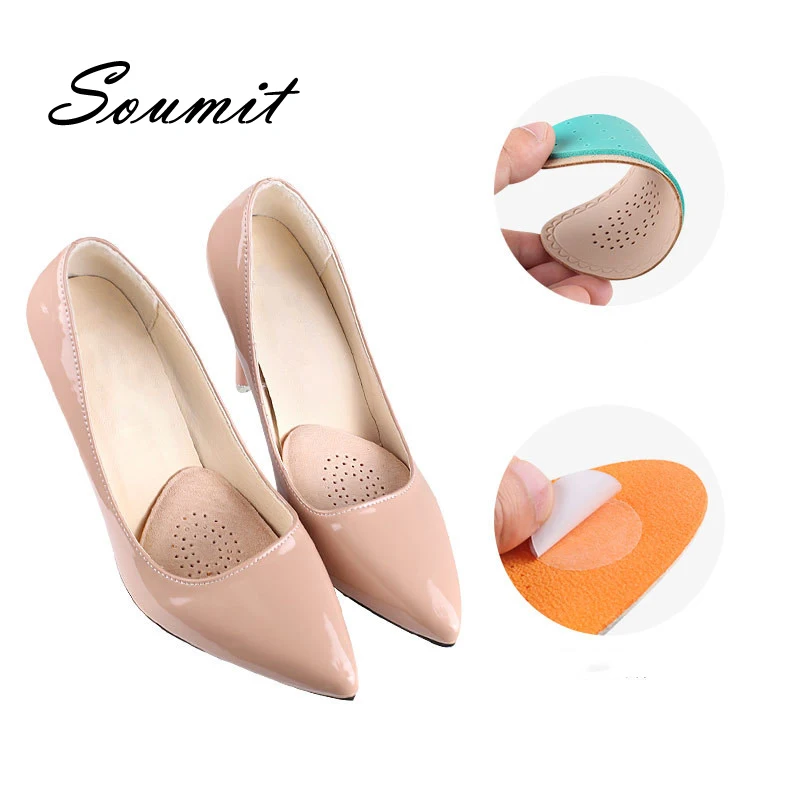 

Women Insoles for Shoes High Heels Sandals Forefoot Anti-slip Shoe Pads Self-adhesive Stickers Foot Inserts Leather Half Cushion
