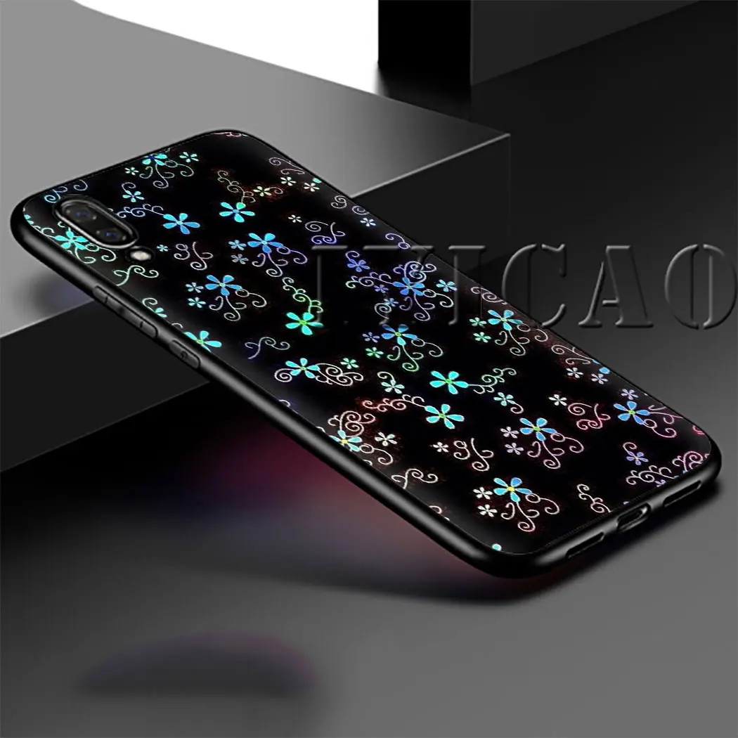 Мягкий чехол с черно-белыми цветами для huawei P20 Lite Pro P30 P Smart Z Plus | Мобильные телефоны