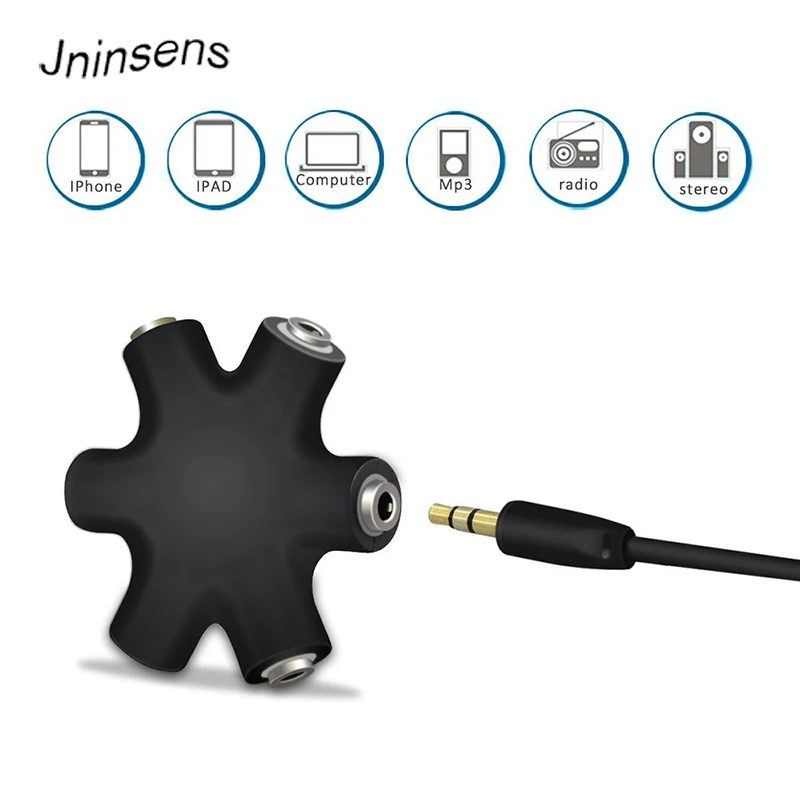 3 5 мм адаптер для наушников шестигранной формы штекер-гнездо аудиовыход общий