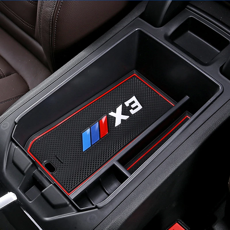 

Car Central Armrest Storage Box Stowing Tidying Auto Anti-slip Rubber For BMW X3 G01 X4 G02 X5 G05 X6 F16 X7 G07 Car Accessories