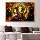 Лорд Ганеша, холст, настенные картины, художественные плакаты и принты, индийские боги, холст, художественные плакаты, Декор для дома