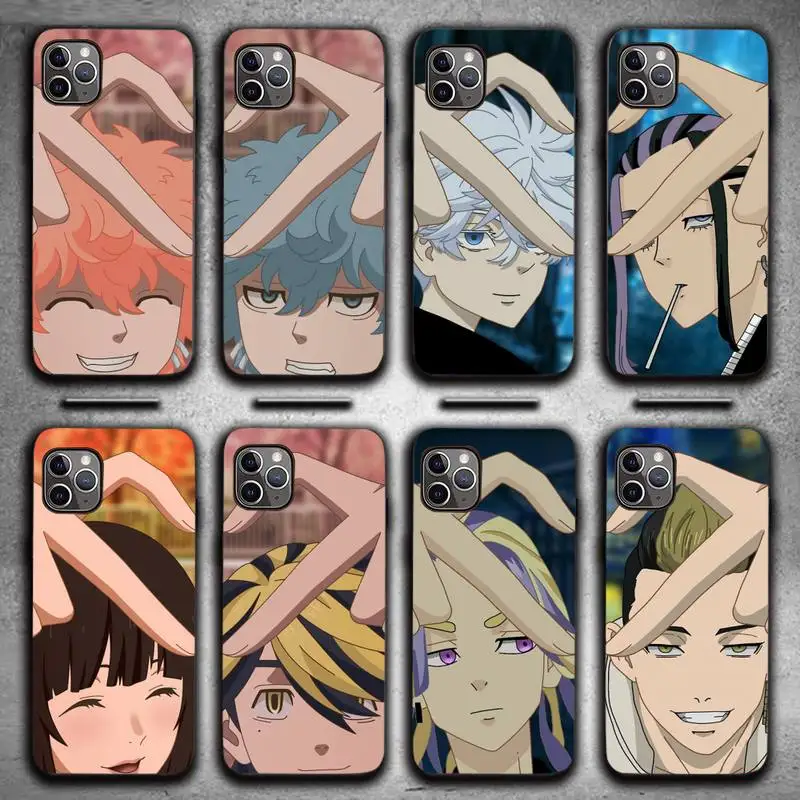 

Anime tokyo revengers Phone Case for iPhone 13 12 Pro X XS XR Samsung A S 10 20 30 51 Plus pro Max mobile bags iphone 11 case