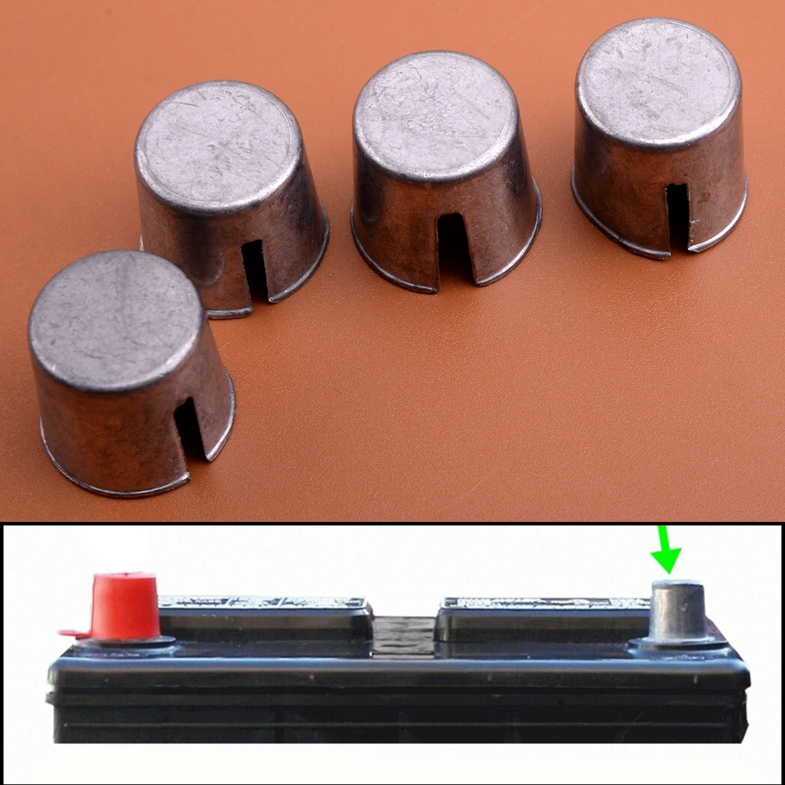 

4pcs Universal Car Battery Post Lead Shim for Repairing Worn Down Battery Posts to the Correct Size Accessories