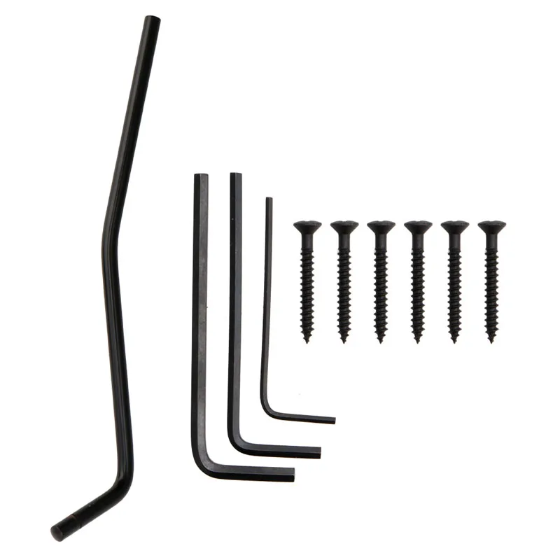 

Black 6 String Saddle Guitar Tailpiece Tremolo Bridge For Headless Guitar Replacement Dropshipping