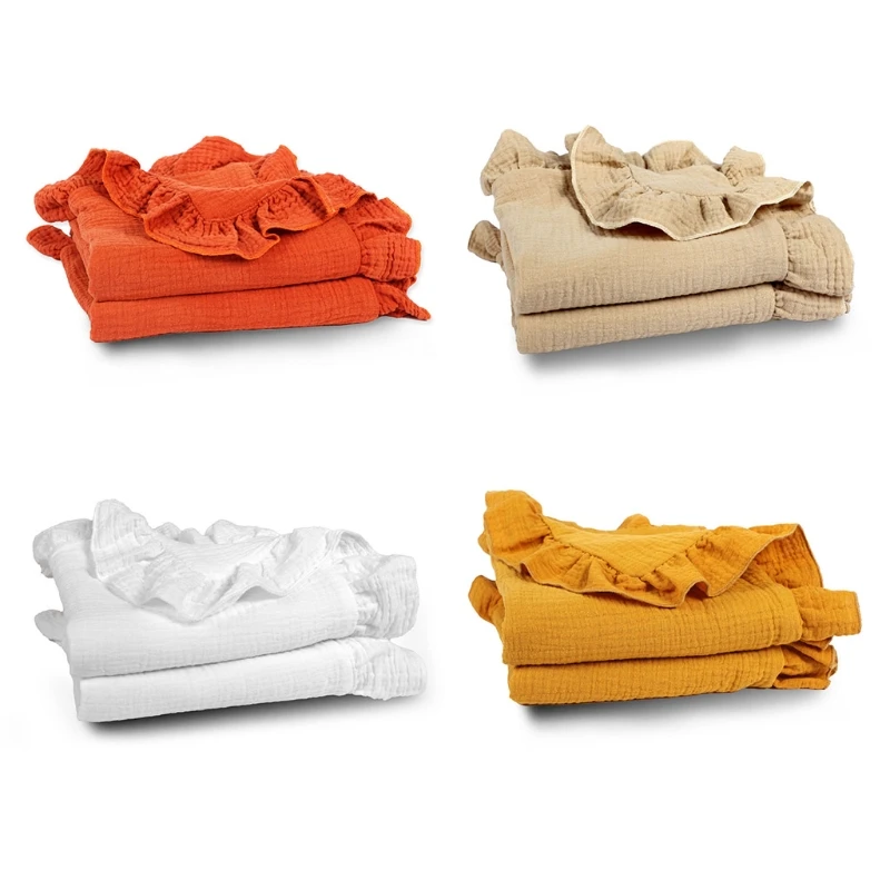 

03KD 90cm Cotton Breathable Baby Muslin Swaddle Cloth Square Blanket Wrap Blanket