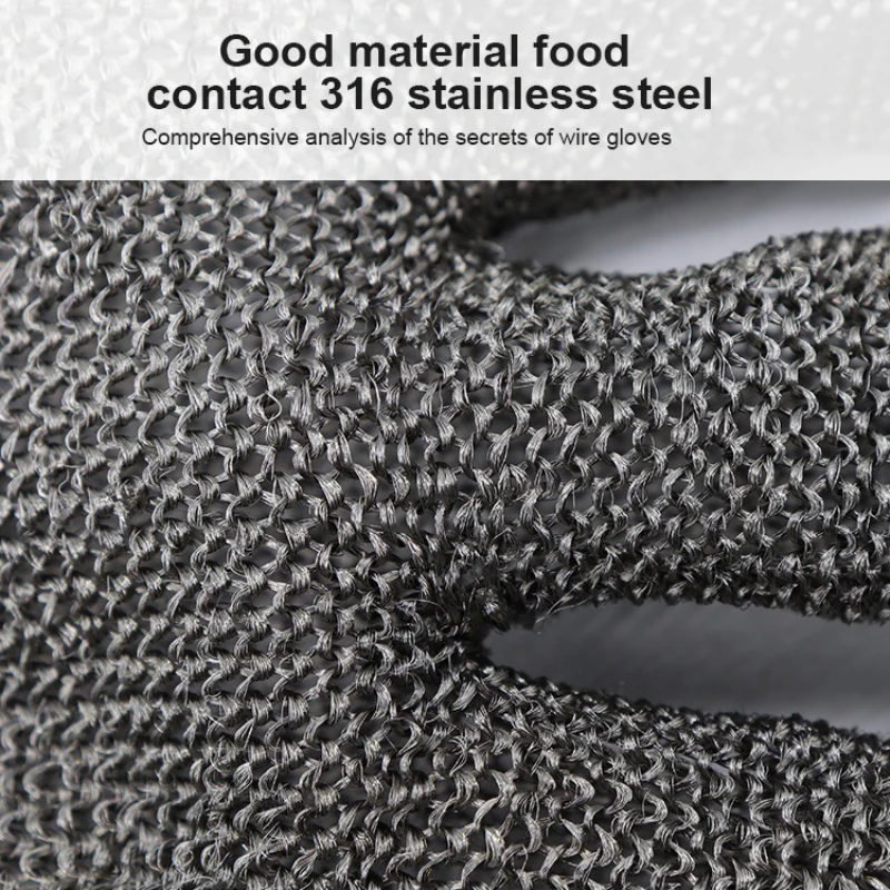 

1Pair Outdoor Survival Anti-cut Steel Wire Mesh Gloves and Knitting Gloves Safety Fishing Hunting Gloves Outdoor Survival Glove