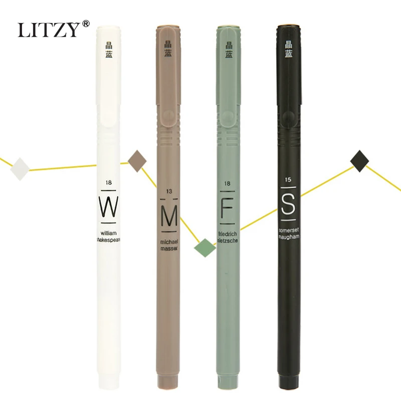 4 шт./компл. простая гелевая ручка 0 35 мм Φ нейтральная для телефона канцелярские