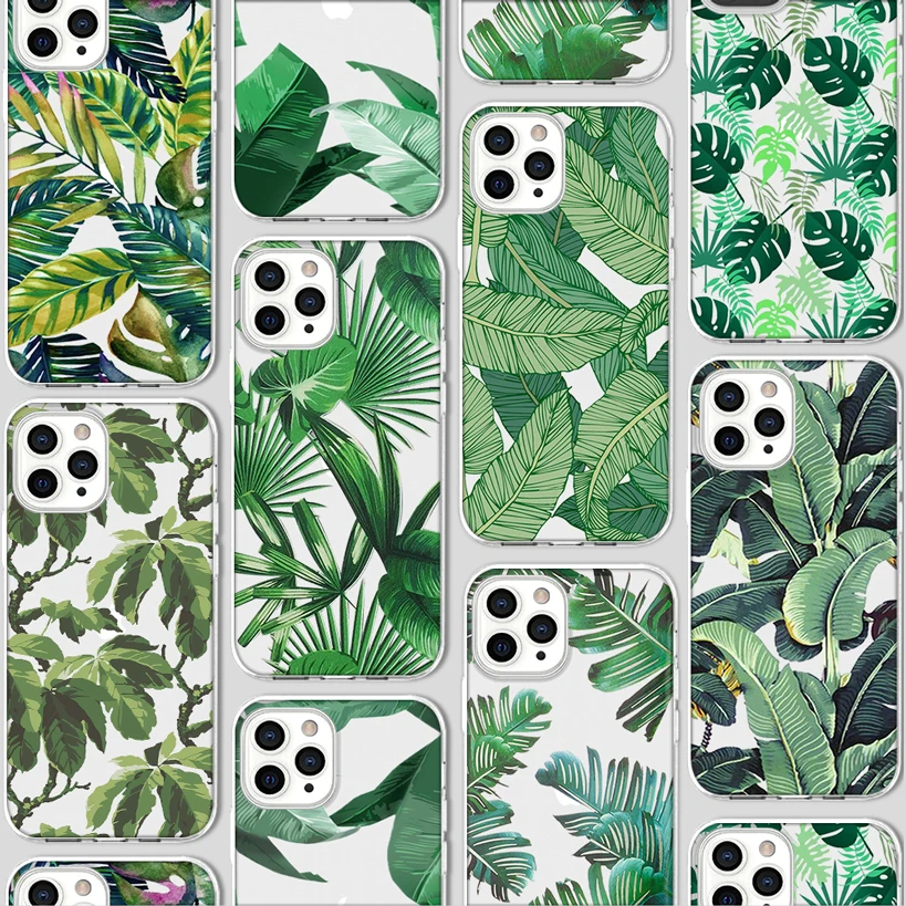 

Plant Green Leaves Funda for Iphone 13 Case for IPhone 13 12 11 Pro XR 7 X XS Max Mini 8 6 6S Plus 5 5S SE 2020 Silicone Coque