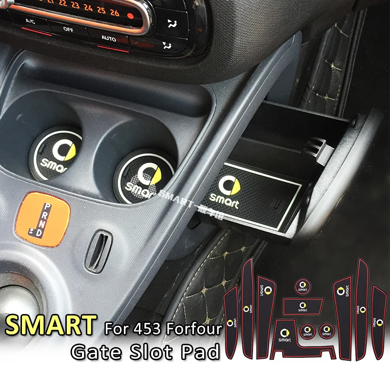 

Smart 453 Fortwo Car Styling Interior Non-Slip Mat Door Groove Pad Gate Slot Pad Fit For Smart 453 Forfour