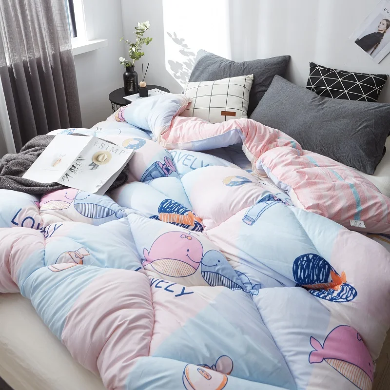 

SF Queen Twin Size Bedding Cover Summer Blanket Winter Quilt Multiple Styles Choose Duvet Insert Cartoon Style Down Comforter