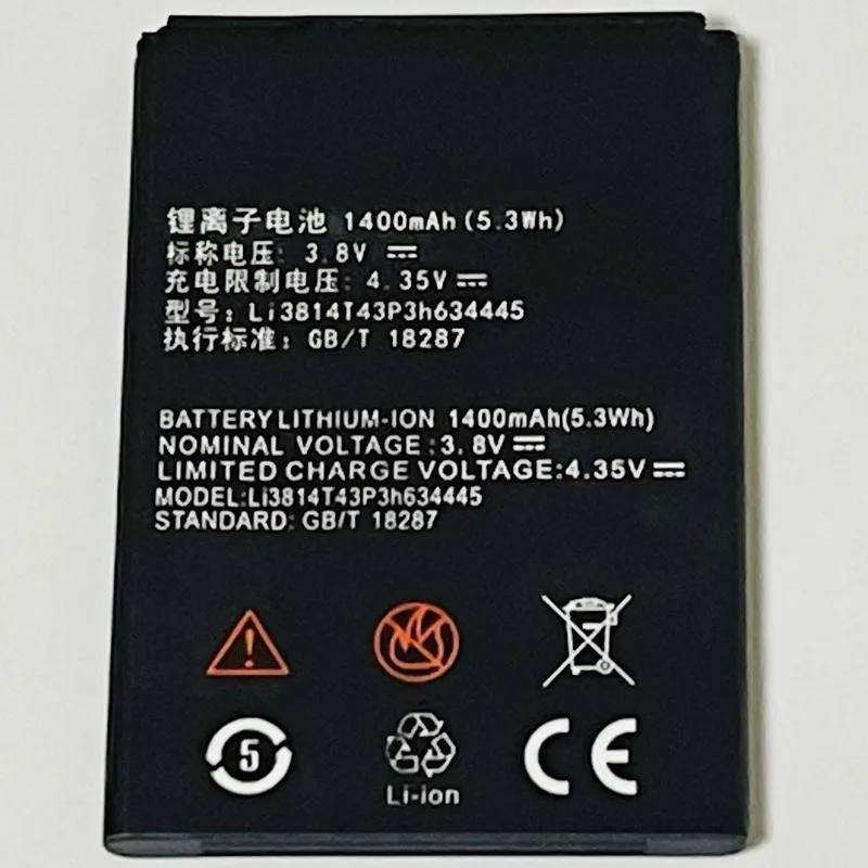 Аккумулятор 3 8 в 1400 мАч Li3814T43P3h634445 для ZTE Blade L110 A110|Аккумуляторы мобильных