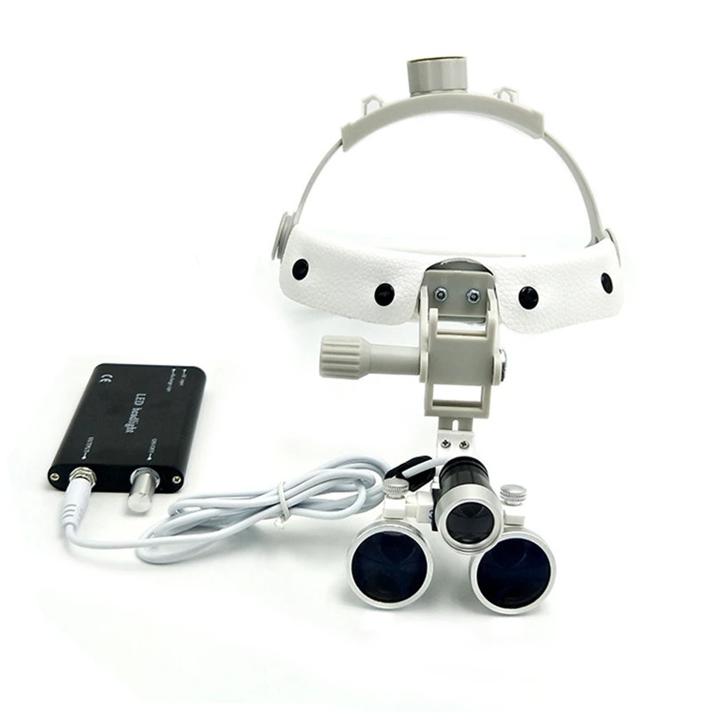 Стоматологические хирургические Лупа Регулируемый бинокль лупа с светодиодный