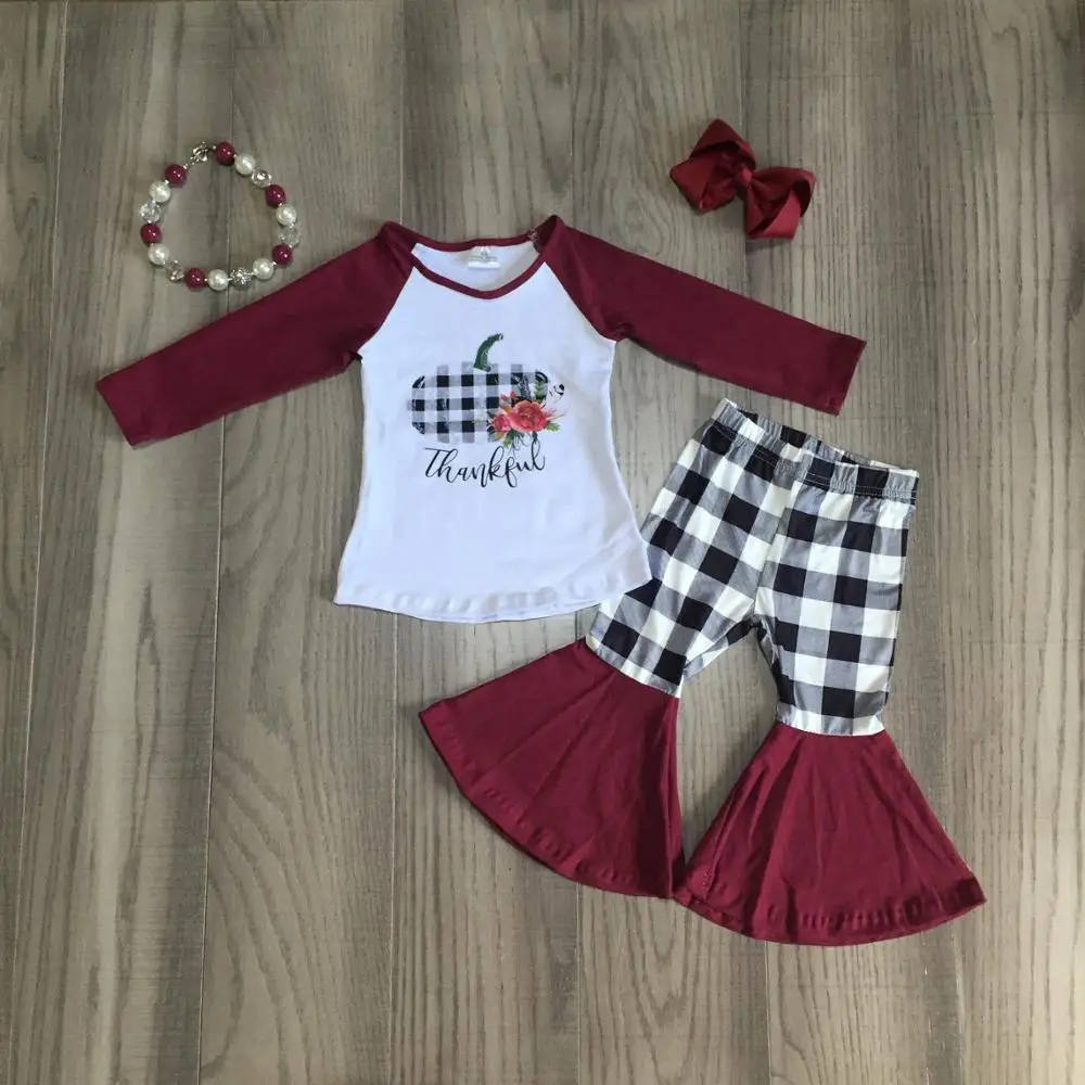 Осенне зимняя детская одежда на День Благодарения для маленьких девочек