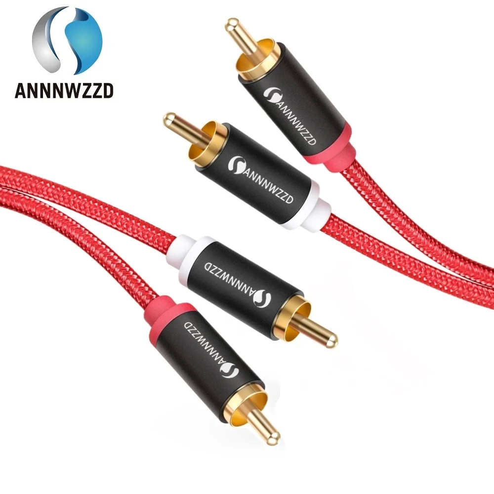 

2RCA to 2 RCA Male to Male Audio Cable Gold-Plated RCA Audio Cable 2m 3m 5m for Home Theater DVD TV Amplifier CD Soundbox