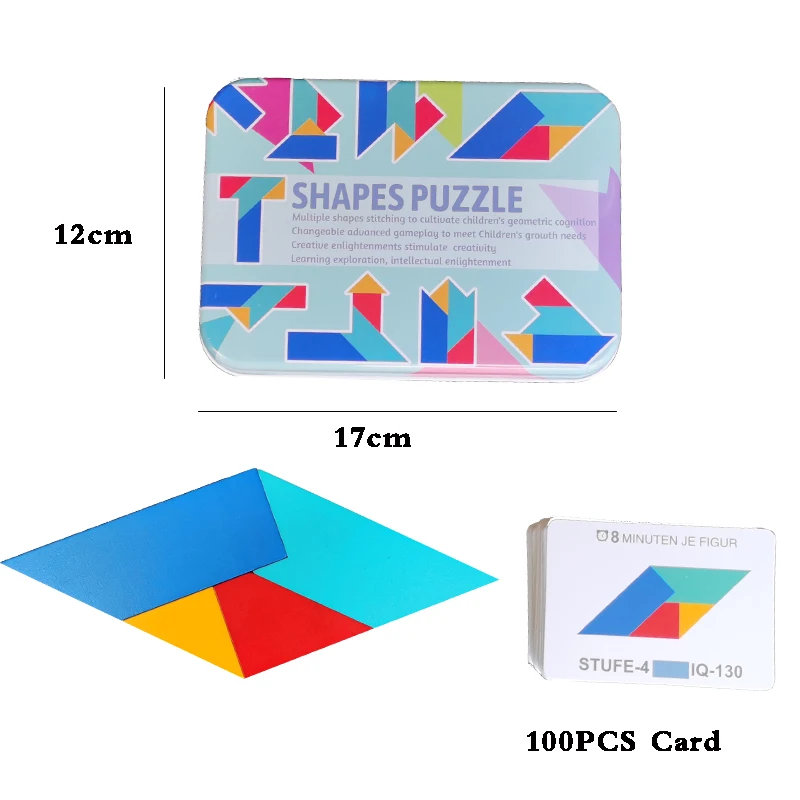 4PCS Монтессори обучающая Волшебная книга Магнитная 3D Головоломка Tangram игра креативная головоломка магнитная головоломка подарок для мальчиков и девочек PT-12 - Цвет: 4PCS
