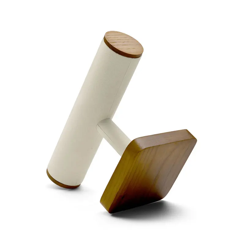 Oirlv Solid Wood Hovering T-Bar Jewelry Display Stand Watches Bracelet Necklace Bangle Holder Jewelry Organization Holder Rack