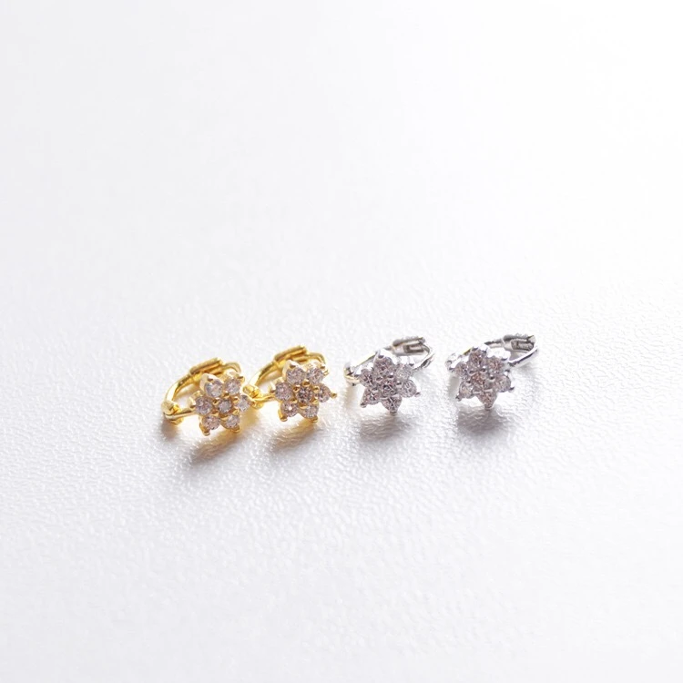 Серьги из стерлингового серебра 925 пробы, модные розовые, красные, белые, циркониевые серьги с цветами, мини-серьги с пряжкой, милые трендовые серьги для девочек