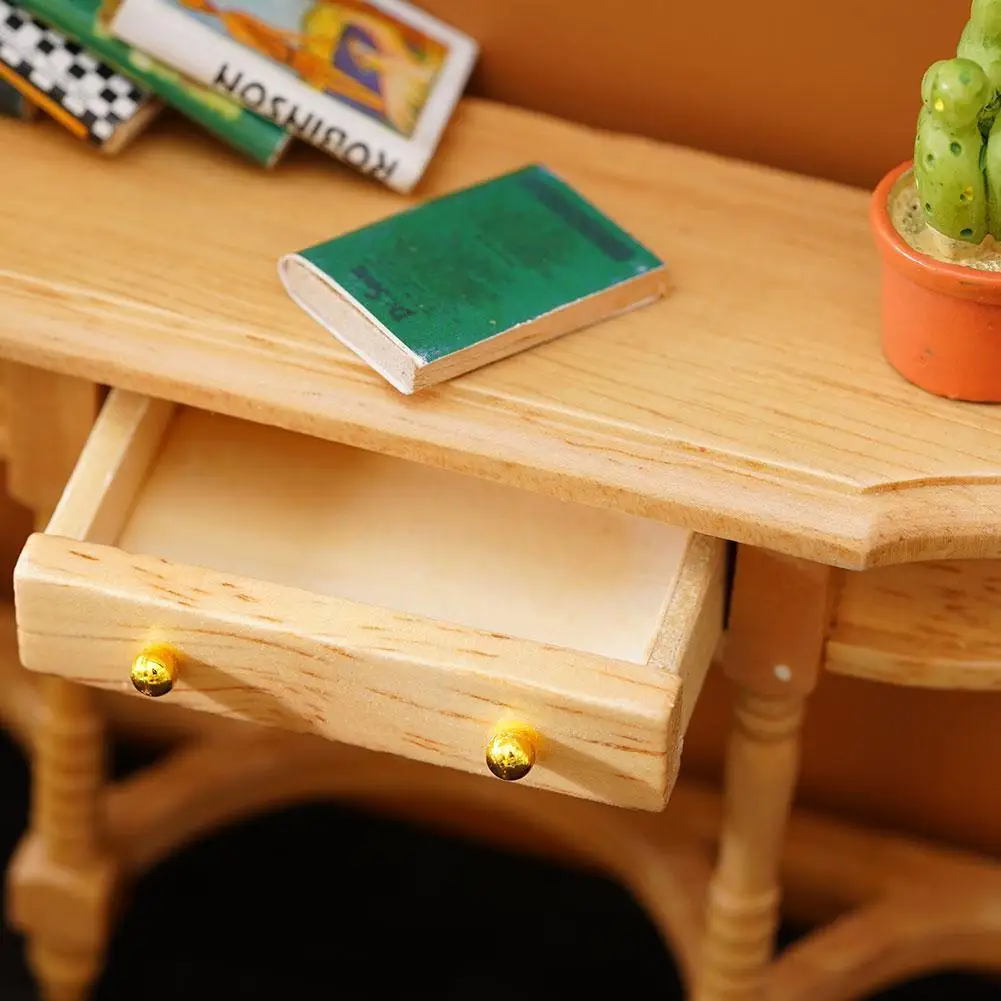 

Miniature Wooden Furniture Model 1:12 European-style Mini Toys Decoration Gift Furniture Christmas Toys Desk Accessori G3Y2