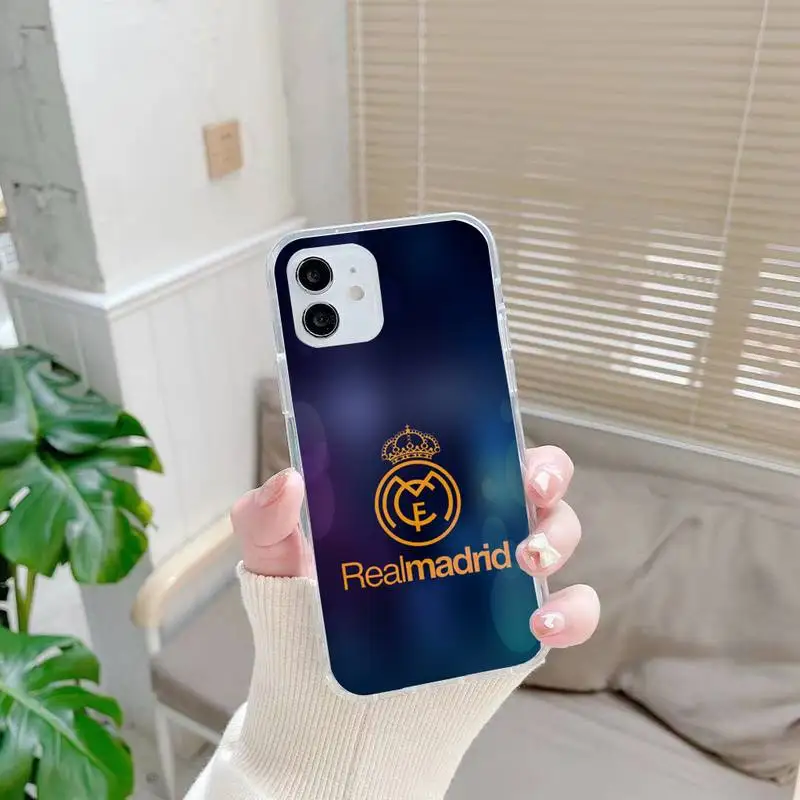

Real Madrid GreyGold Phone Case For iphone 7 8 plus x xr xs 11 12 mini pro max transparent nax fundas cover